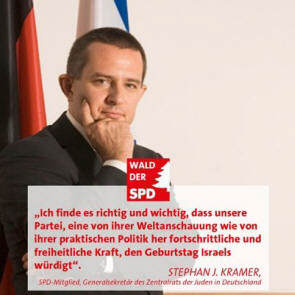 Foto: Der Generalsekretär des Zentralrates der Juden in Deutschland ist Sozialdemokrat und unterstützt den Wald der SPD: