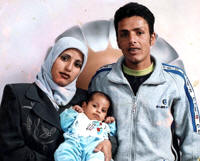 The late Firas Qasqas with his wife, Majedah, and one of their daughters.